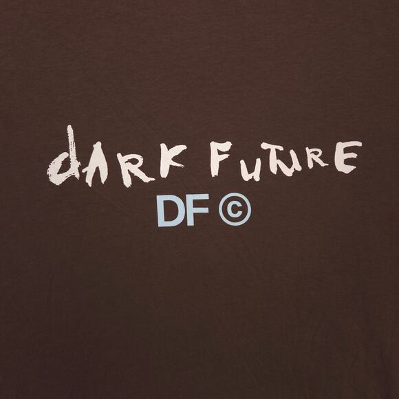 Asos Design Dark Future Crew Neck Graphic T-Shirt Mens Size Large L Brown - Picture 4 of 9